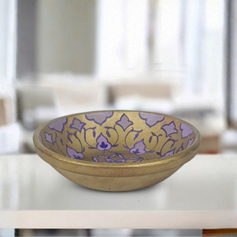 Dalia golden decorative centerpiece bowl